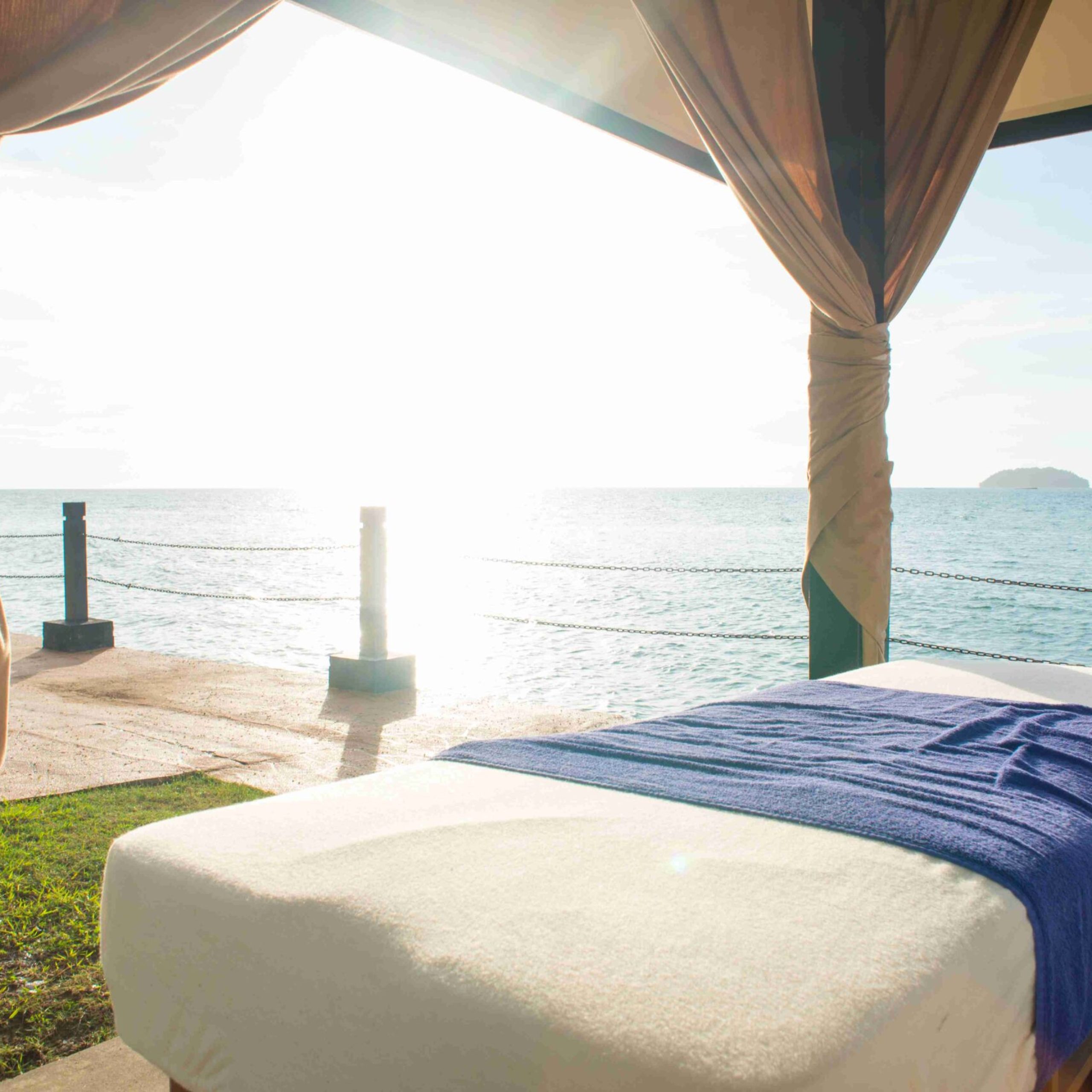 massage bed by the beach